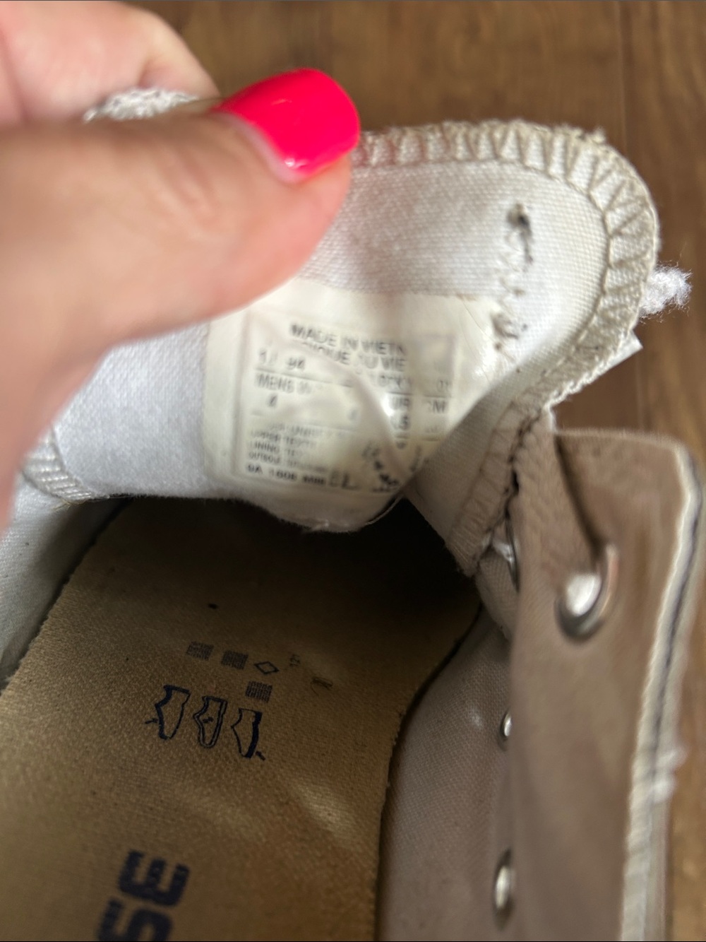 Converse Low Top Sneakers in Taupe with White Accents - Picture 4 of 4